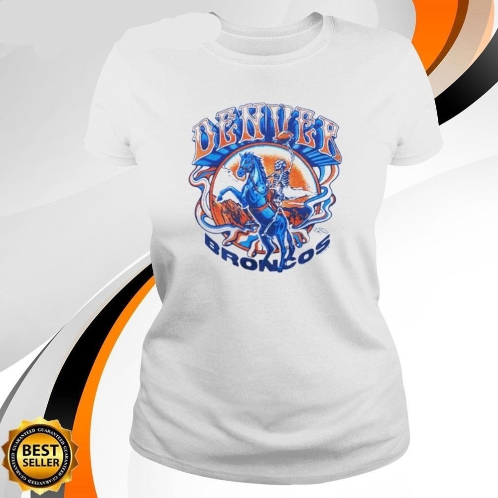 Skeleton Riding Horse Denver Broncos Shirt